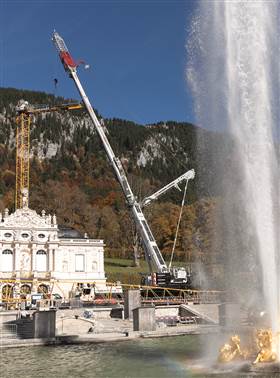 BKL_Linderhof Palace_Liebherr LTM 1350-6.1 to disassemble 90 EC-B_10-2019_3
