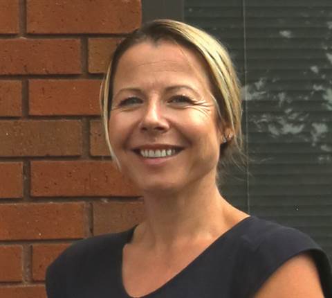 Sarah Spivey blonde smiling tidy