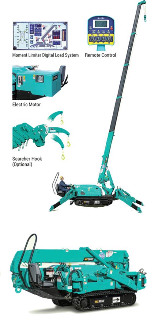 Improvements made to the Maeda MC305-3 (pictured) and MC405-3 mini crawler cranes